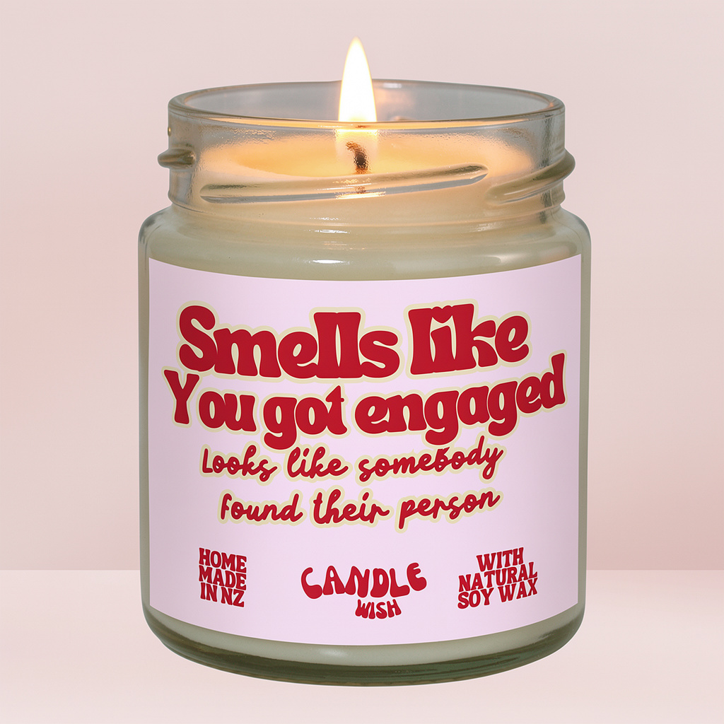 Engagement gift candle