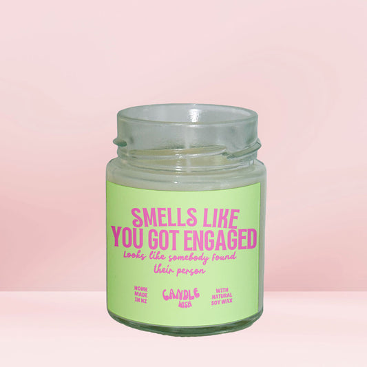 Engagement gift candle
