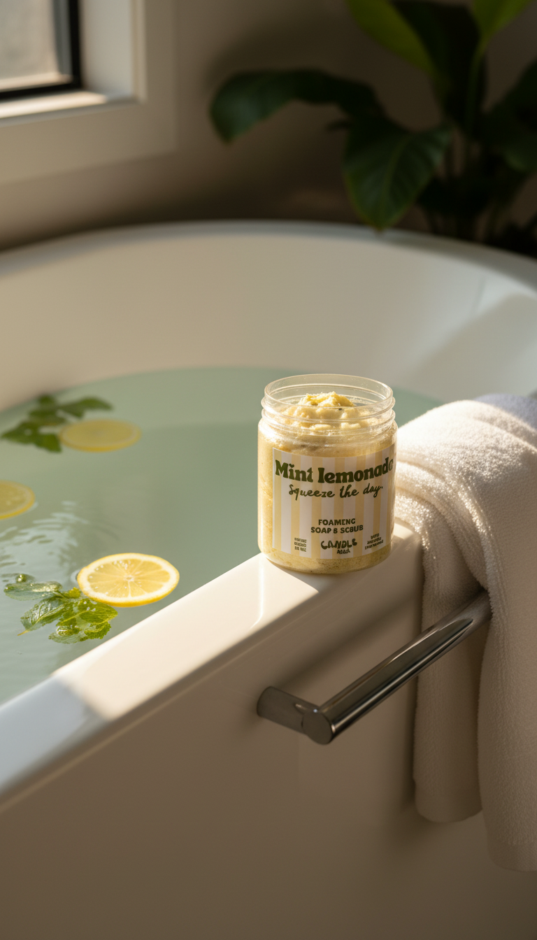 minte and lemon soap scrub